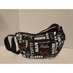 Alaska Purse Black Red Gray Pockets 10x6 Travel Souvenir ‎ Pouch Cute /0390